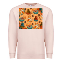 Pale Pink Fall Pumpkins Autumn Coffee Premium Sweatshirt - texasbilliewilder