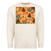 Sandshell Fall Pumpkins Autumn Coffee Premium Sweatshirt - texasbilliewilder