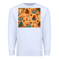 White Fall Pumpkins Autumn Coffee Premium Sweatshirt - texasbilliewilder