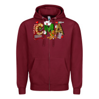 Burgundy christmas cma certified medical assistant Zipper Hoodie - LillyAllenDesigns