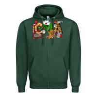 Sports Green christmas cma certified medical assistant Zipper Hoodie - LillyAllenDesigns