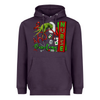 Plum Christmas Character Nurse Heavyweight Hoodie - NancyCooperArtShop