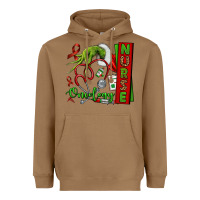 Toasted Coconut Christmas Character Nurse Heavyweight Hoodie - NancyCooperArtShop