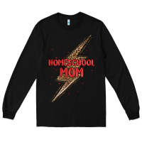 Black homeschool mom lightning bolt Long Sleeve Tee - MaliasSmallBusiness