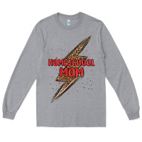 Heather Grey homeschool mom lightning bolt Long Sleeve Tee - MaliasSmallBusiness