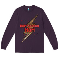 Plum homeschool mom lightning bolt Long Sleeve Tee - MaliasSmallBusiness