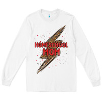White homeschool mom lightning bolt Long Sleeve Tee - MaliasSmallBusiness