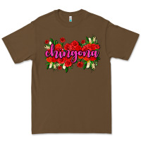 Cacao Chingona with roses Premium Tee - AdoDesignShop