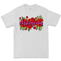 Dove Grey Chingona with roses Premium Tee - AdoDesignShop