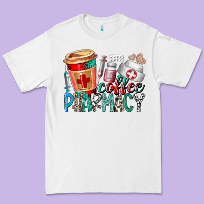 Coffee Pharmacy Premium Tee Designed By Racoondesign