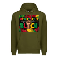 Army Green my history is black Premium Hoodie - TumblerDesignByShophia