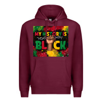 Burgundy my history is black Premium Hoodie - TumblerDesignByShophia