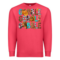 Cardinal Gobble Gobble Gobble with Turkey Premium Sweatshirt - texasbilliewilder