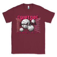 Burgundy volleyball mom Classic Tee - MaliasSmallBusiness
