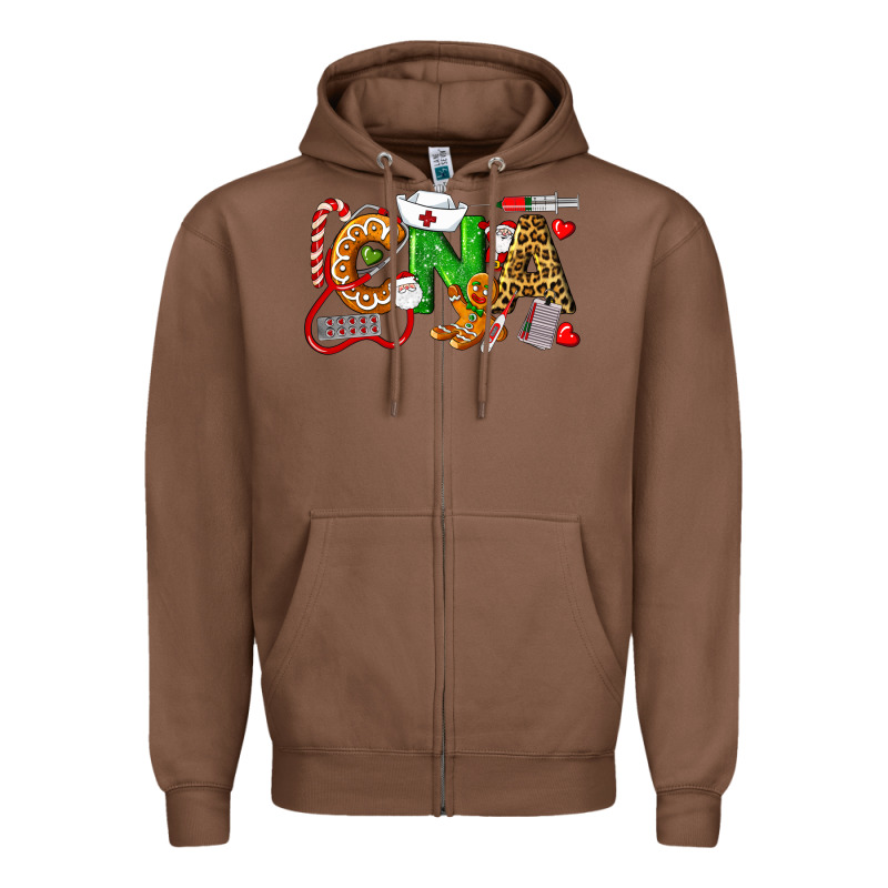 Christmas Cna Certified Nursing Assistant Zipper Hoodie by LillyAllenDesigns | Teevron
