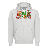 Dove Grey Christmas CNA Certified Nursing Assistant Zipper Hoodie - LillyAllenDesigns