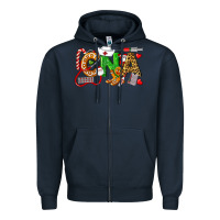 Navy Christmas CNA Certified Nursing Assistant Zipper Hoodie - LillyAllenDesigns