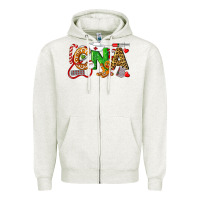 Oatmeal Heather Christmas CNA Certified Nursing Assistant Zipper Hoodie - LillyAllenDesigns