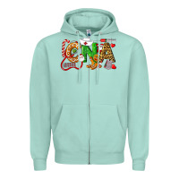 Seafoam Christmas CNA Certified Nursing Assistant Zipper Hoodie - LillyAllenDesigns