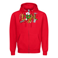 Red Christmas lpn certified nursing assistant Zipper Hoodie - LillyAllenDesigns