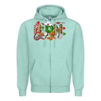 Seafoam Christmas lpn certified nursing assistant Zipper Hoodie - LillyAllenDesigns
