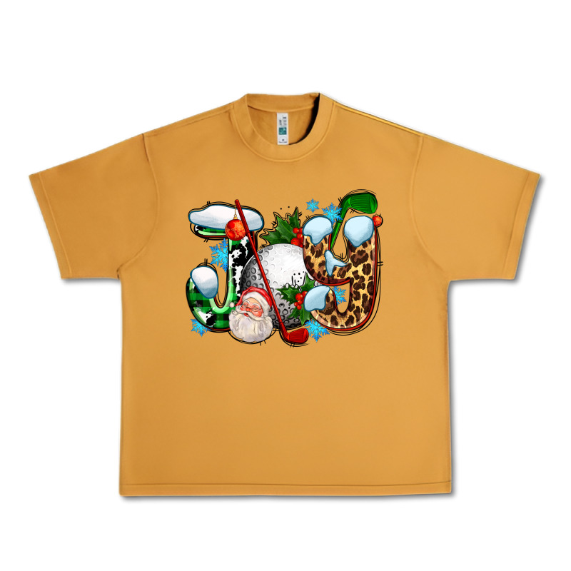 Joy With Golf And Santas Urban Heavy Tee by AdoDesignShop | Teevron