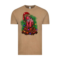 Vintage Coffee christmas rooster Vintage Tee - BarkalooDesign