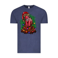 Vintage Denim christmas rooster Vintage Tee - BarkalooDesign