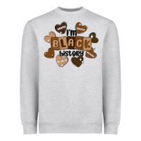 Heather Grey i am black history Heavyweight Sweatshirt - MaliasSmallBusiness