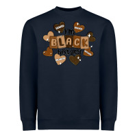 Navy i am black history Heavyweight Sweatshirt - MaliasSmallBusiness