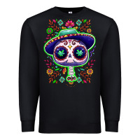Mexican Day Of Dead Sugar Skull Premium Sweatshirt | Teevron