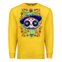 Lemon Mexican Day of dead sugar skull Premium Sweatshirt - NancyCooperArtShop