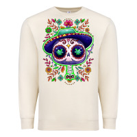Sandshell Mexican Day of dead sugar skull Premium Sweatshirt - NancyCooperArtShop
