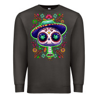 Smoke Mexican Day of dead sugar skull Premium Sweatshirt - NancyCooperArtShop