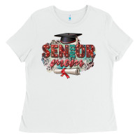 White senior 2023 mom Ladies Tee - Zillion Design Studio