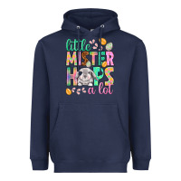 Navy little mister hops a lot Heavyweight Hoodie - NancyCooperArtShop