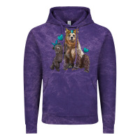 Cloud Purple mama bear and baby bear Vintage Hoodie - Artiststas