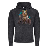 Vintage Black mama bear and baby bear Vintage Hoodie - Artiststas