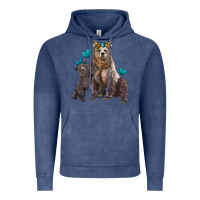 Vintage Denim mama bear and baby bear Vintage Hoodie - Artiststas
