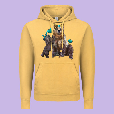 Mama Bear And Baby Bear Vintage Hoodie Designed By Artiststas