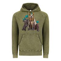 Vintage Olive mama bear and baby bear Vintage Hoodie - Artiststas
