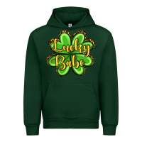 Forest Green St. Patrick's Lucky babe Urban Hoodie - OliviaCreatesArt