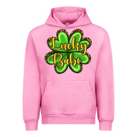 Fuchsia Pink St. Patrick's Lucky babe Urban Hoodie - OliviaCreatesArt