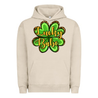 Pigment French Oak St. Patrick's Lucky babe Urban Hoodie - OliviaCreatesArt