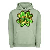 Pigment Oil Green St. Patrick's Lucky babe Urban Hoodie - OliviaCreatesArt