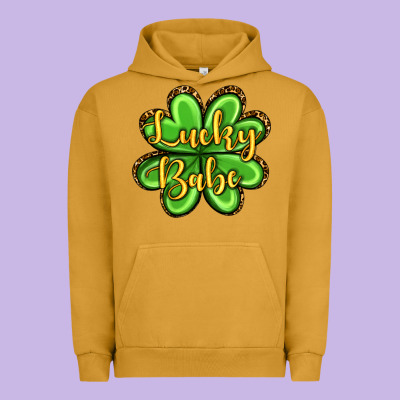 St. Patrick's Lucky Babe Urban Hoodie Designed By Oliviacreatesart