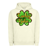 Pigment Pistachio St. Patrick's Lucky babe Urban Hoodie - OliviaCreatesArt