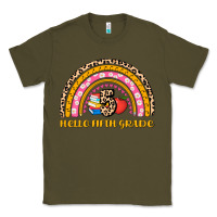 Army Green back to school rainbow hello fifth grade Classic Tee - AdoDesignShop