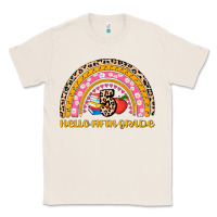Natural back to school rainbow hello fifth grade Classic Tee - AdoDesignShop