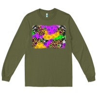 Army Green mardi gras background Long Sleeve Tee - JahusDesignShop